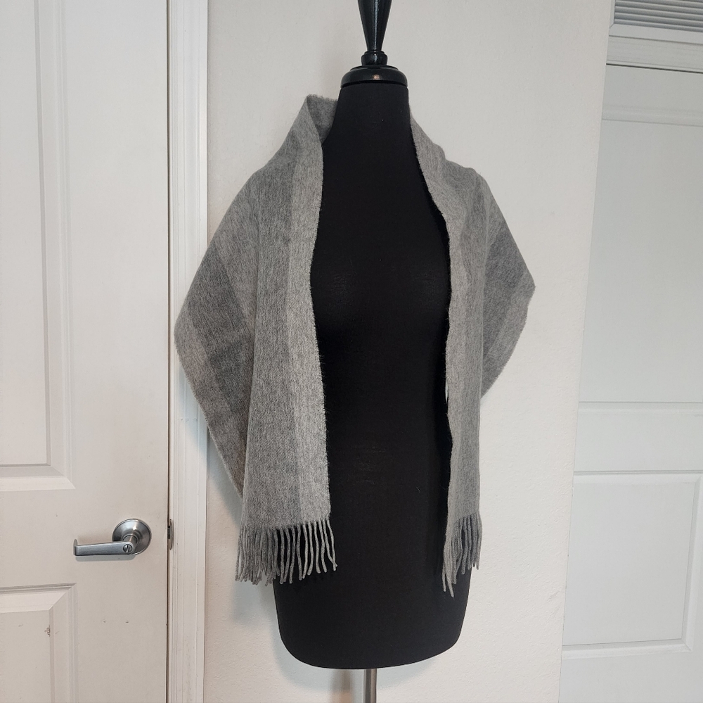 Gray Fringe Shawl